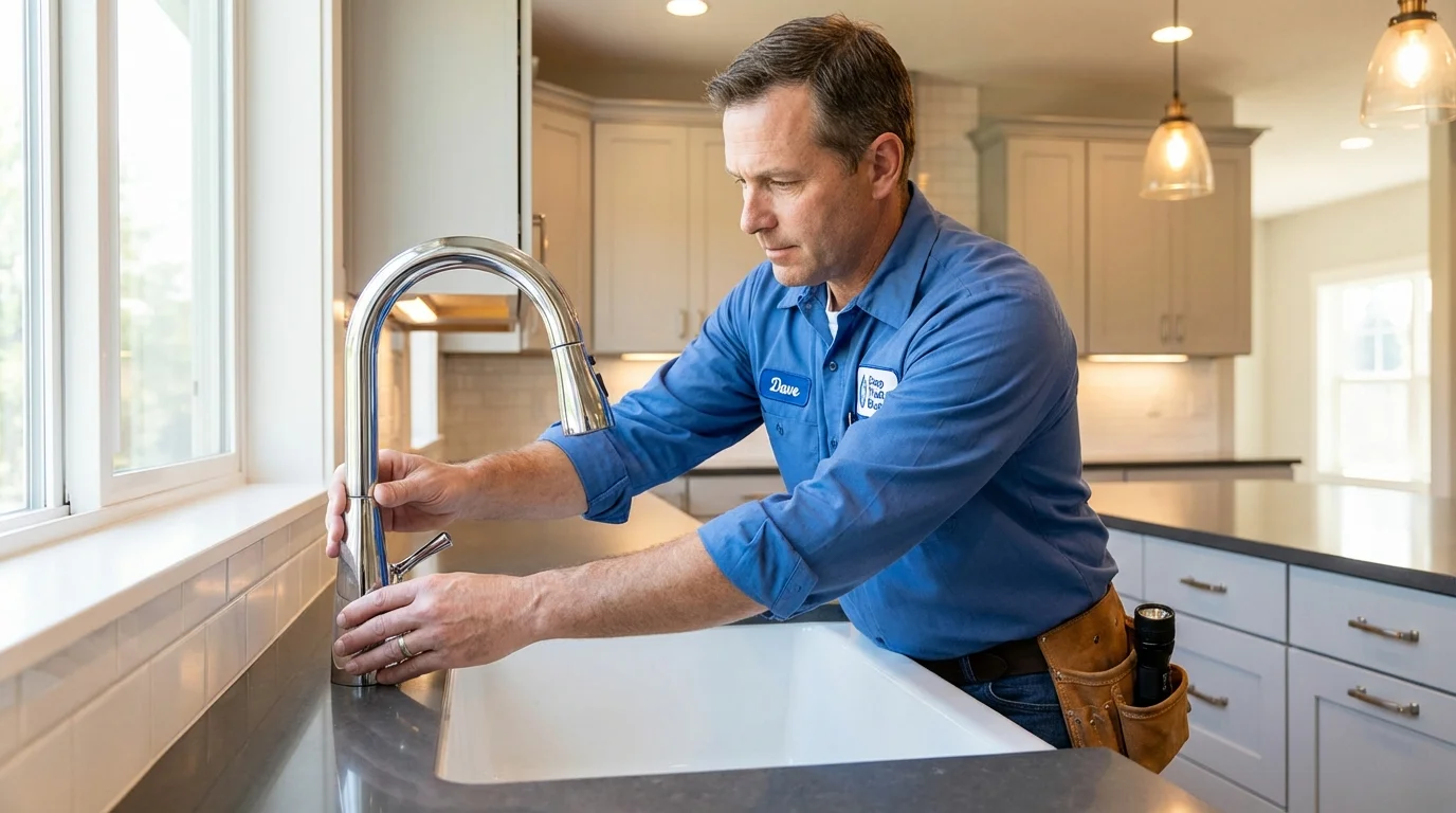Kitchen faucet installation by Johns Plumbing LLC in Claremont